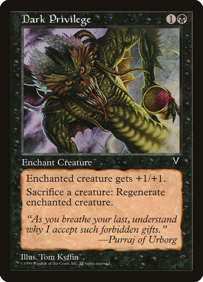 Image for Dark Privilege (Visions) - Magic: The Gathering