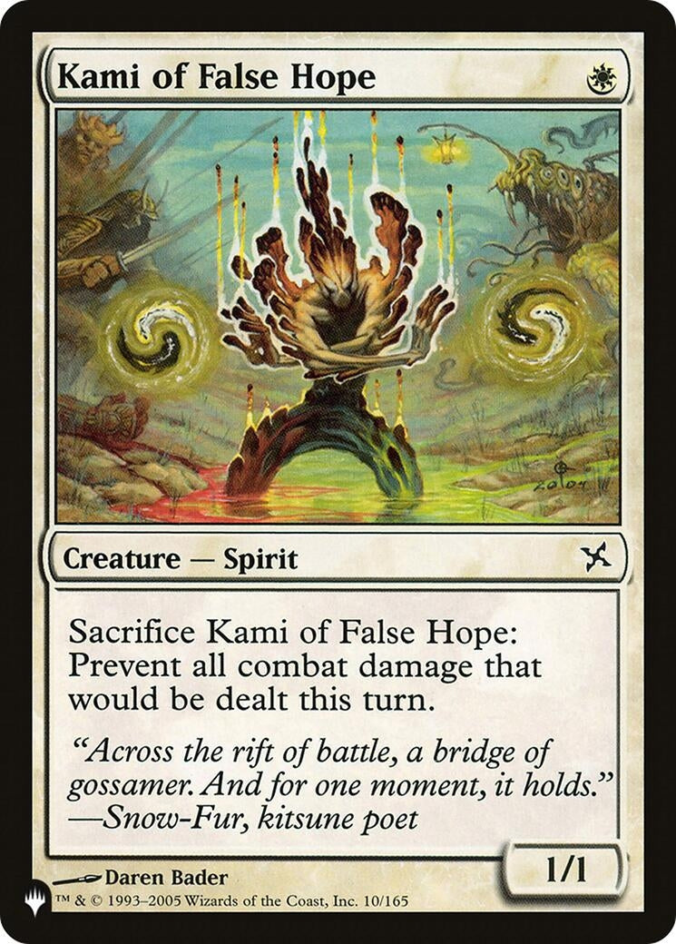 Image for Kami of False Hope (The List Reprints) (10/165) - Magic: The Gathering