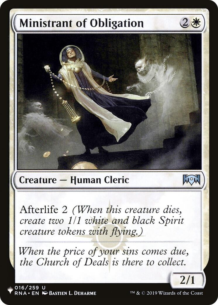 Image for Ministrant of Obligation (The List Reprints) (016/259) - Magic: The Gathering