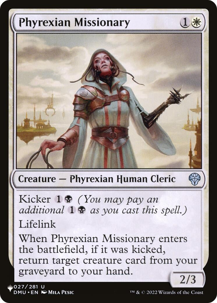 Image for Phyrexian Missionary (The List Reprints) (027/281) - Magic: The Gathering