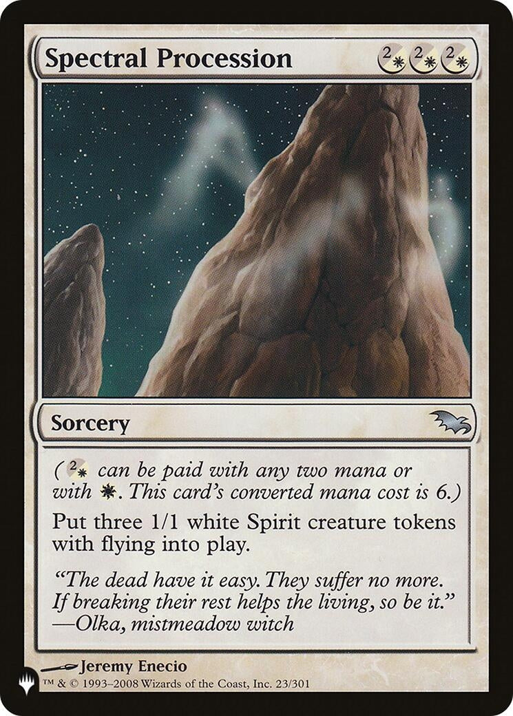 Image for Spectral Procession (The List Reprints) (23/301) - Magic: The Gathering