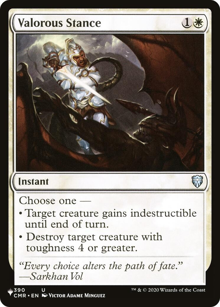Image for Valorous Stance (CMR) (The List Reprints) (390/361) - Magic: The Gathering
