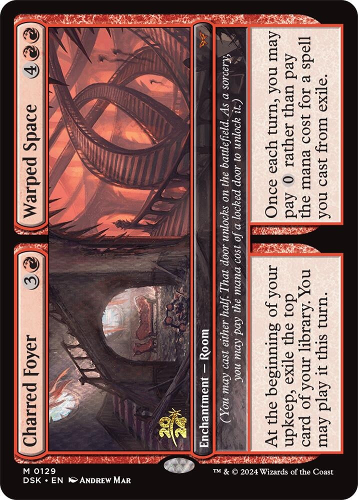 Image for Charred Foyer // Warped Space (Prerelease Cards) (129) - Magic: The Gathering