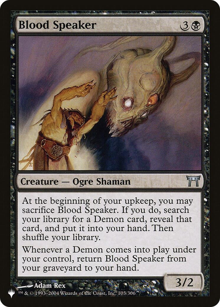 Image for Blood Speaker (The List Reprints) (103/306) - Magic: The Gathering