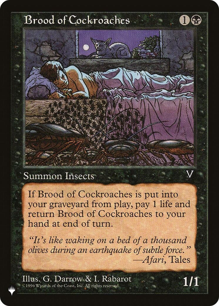 Image for Brood of Cockroaches (The List Reprints) - Magic: The Gathering