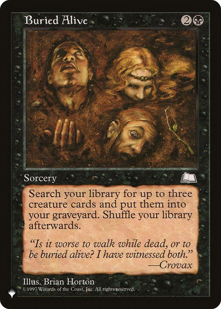 Image for Buried Alive (The List Reprints) - Magic: The Gathering