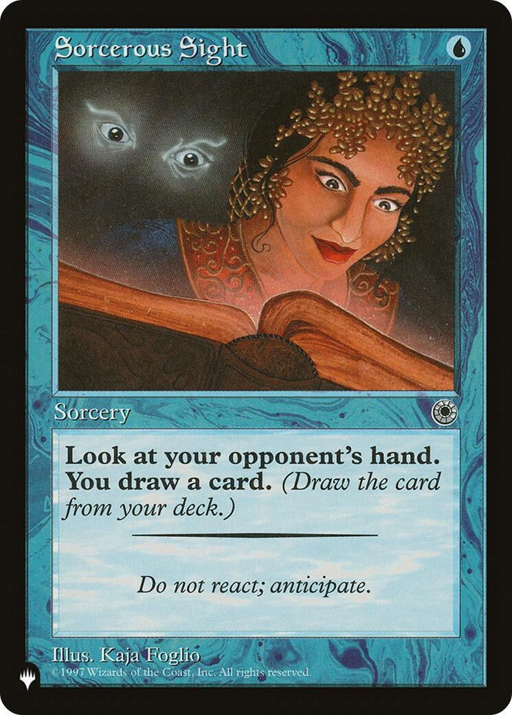Image for Sorcerous Sight (The List Reprints) - Magic: The Gathering