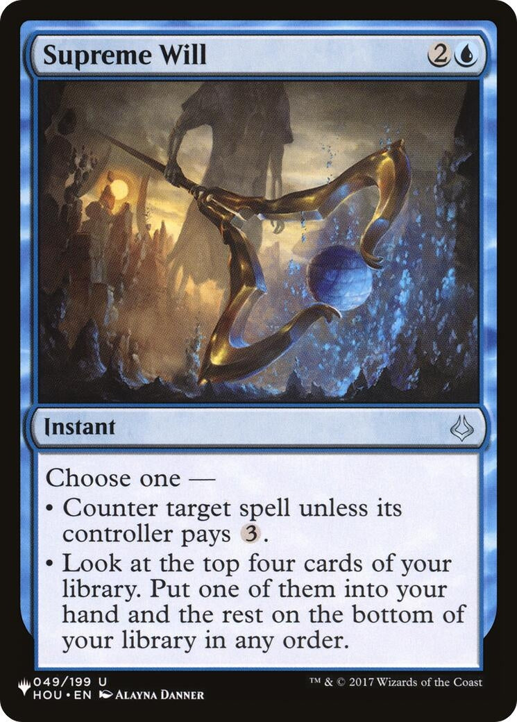 Image for Supreme Will (The List Reprints) (049/199) - Magic: The Gathering