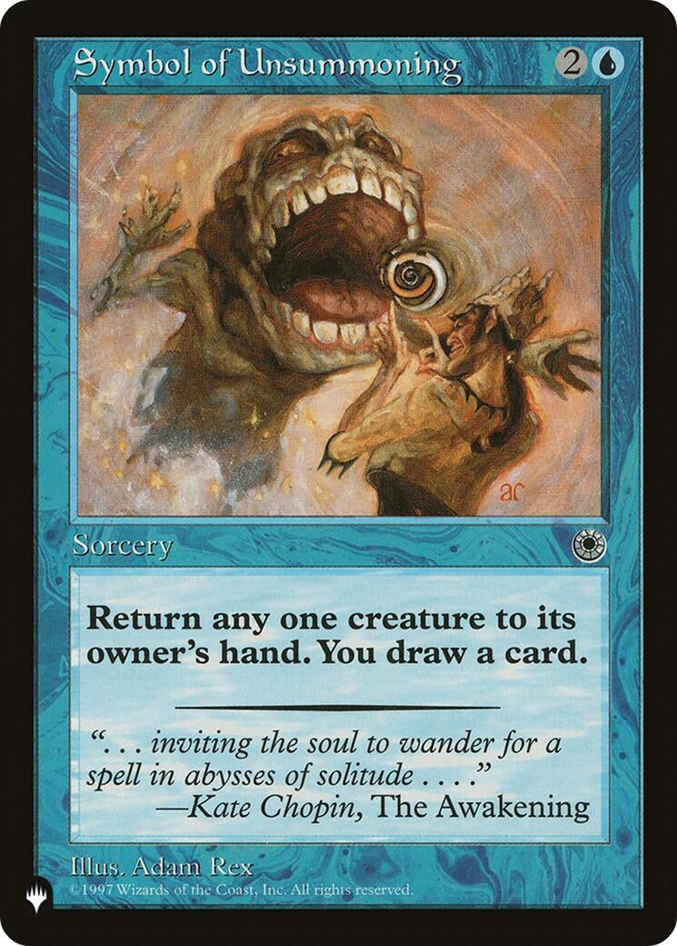 Image for Symbol of Unsummoning (The List Reprints) - Magic: The Gathering