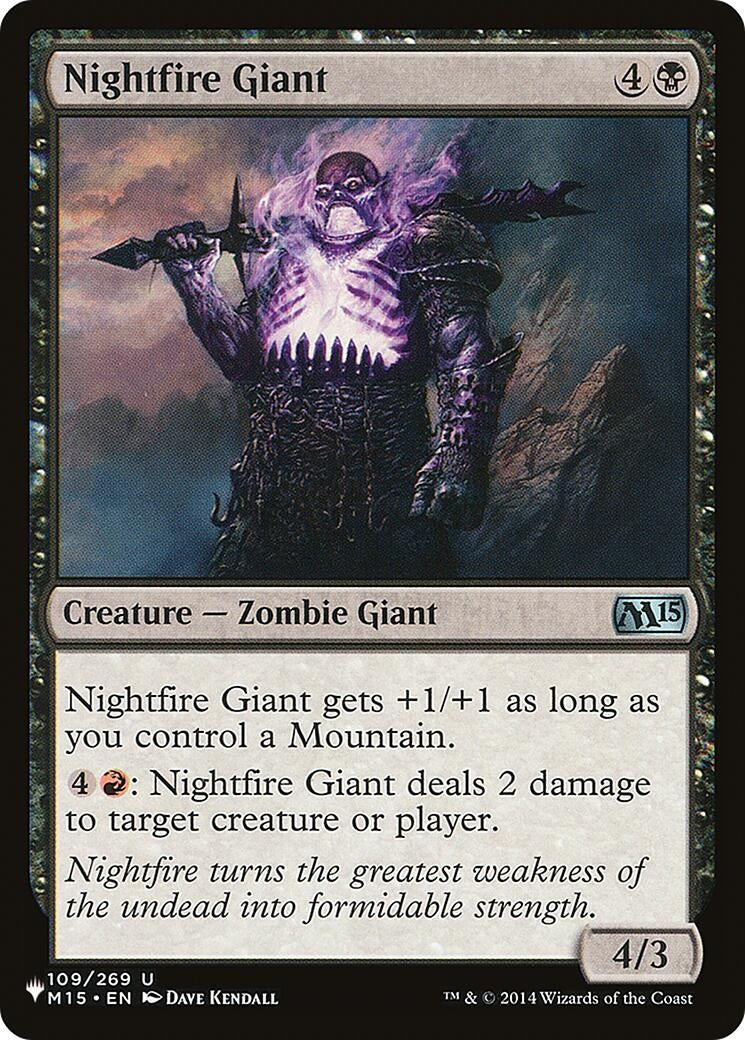 Image for Nightfire Giant (The List Reprints) (109/269) - Magic: The Gathering