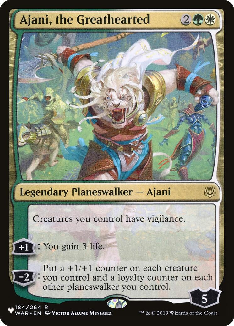 Image for Ajani, the Greathearted (The List Reprints) (184/264) - Magic: The Gathering