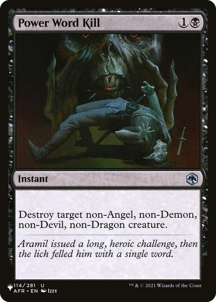 Image for Power Word Kill (The List Reprints) (114/281) - Magic: The Gathering