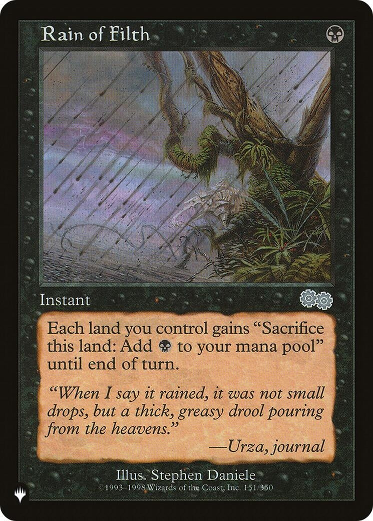 Image for Rain of Filth (The List Reprints) (151/350) - Magic: The Gathering