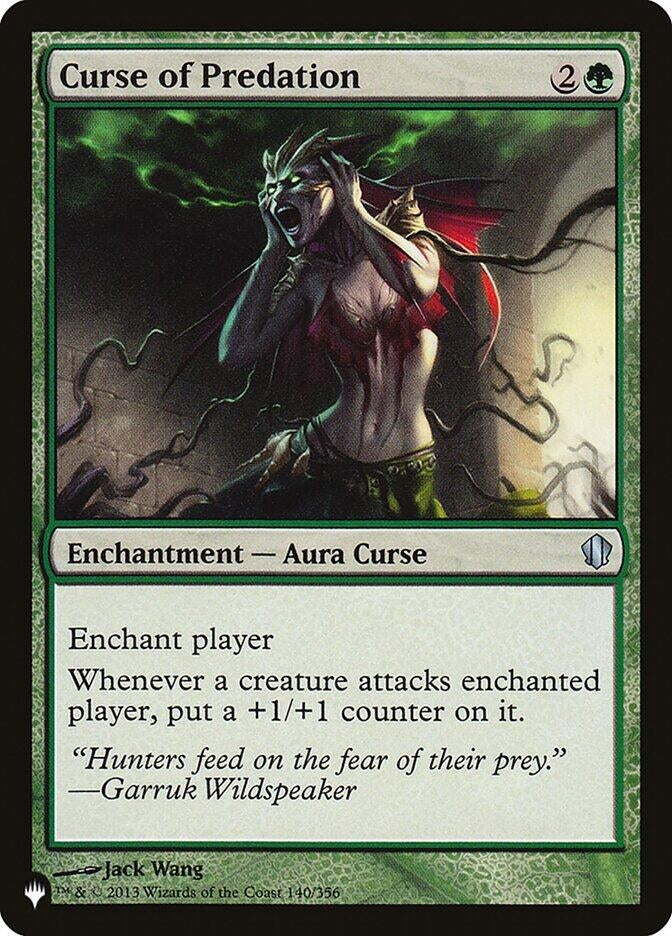 Image for Curse of Predation (The List Reprints) (140/356) - Magic: The Gathering