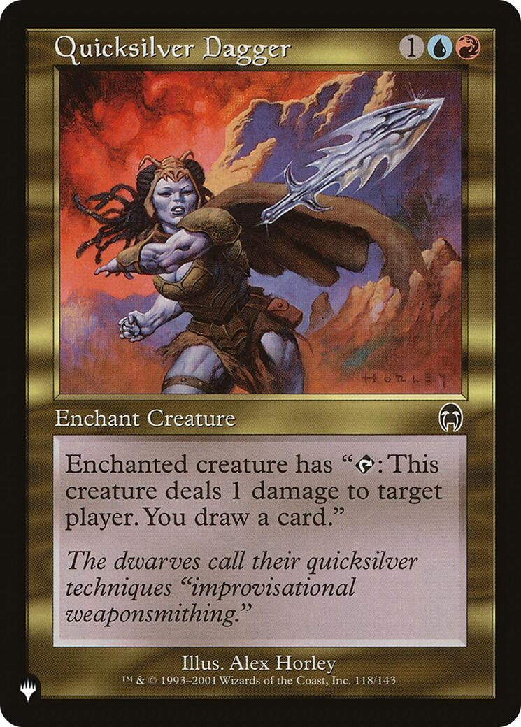 Image for Quicksilver Dagger (The List Reprints) (118/143) - Magic: The Gathering