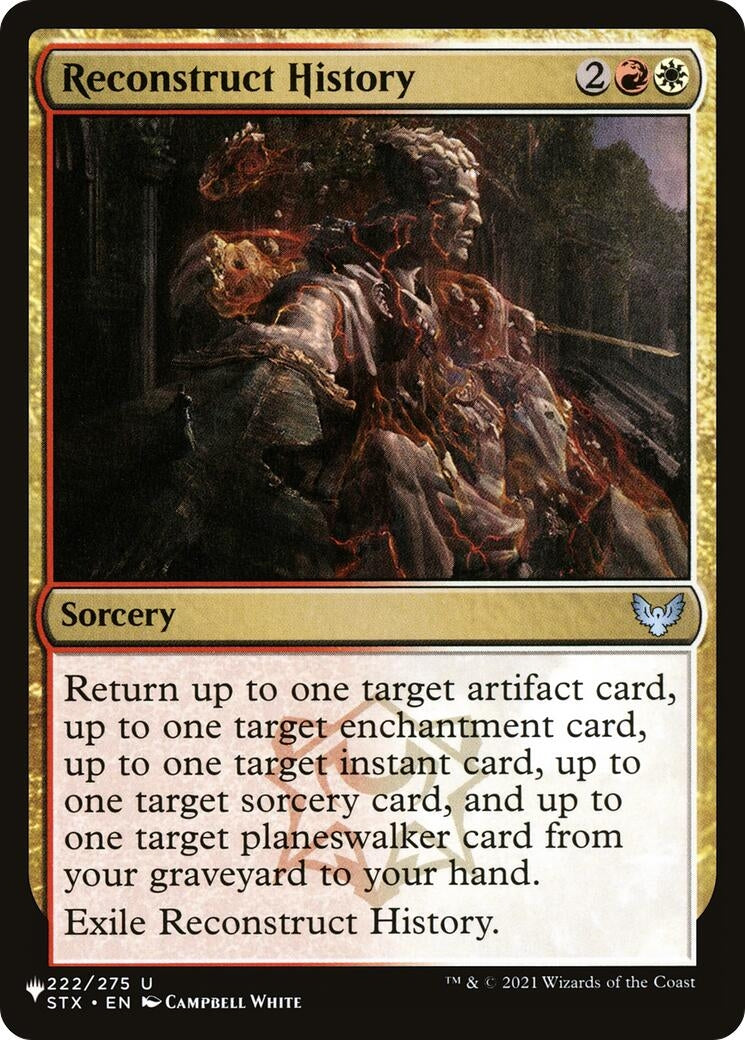 Image for Reconstruct History (The List Reprints) (222/275) - Magic: The Gathering