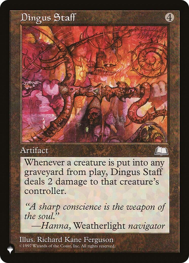 Image for Dingus Staff (The List Reprints) - Magic: The Gathering