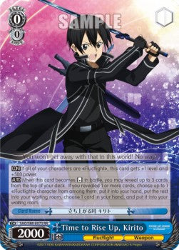 Time to Rise Up, Kirito (V.1 - Double Rare) - Sword Art Online -Alicization- Vol.2 (Double Rare) [SAO/S80-073]