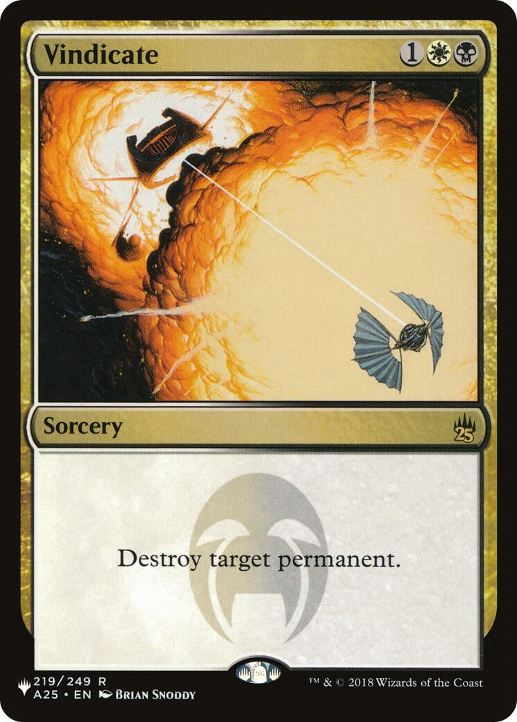 Image for Vindicate (The List Reprints) (219/249) - Magic: The Gathering
