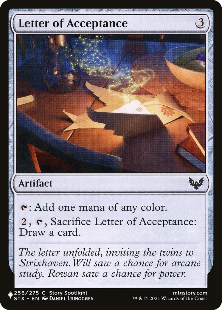Image for Letter of Acceptance (The List Reprints) (256/275) - Magic: The Gathering