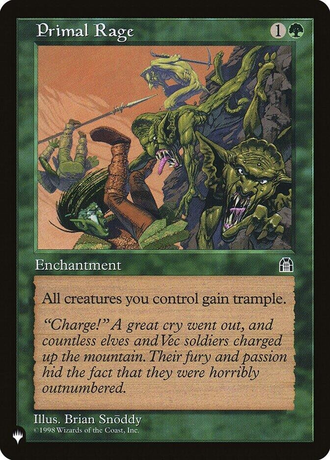 Image for Primal Rage (The List Reprints) - Magic: The Gathering