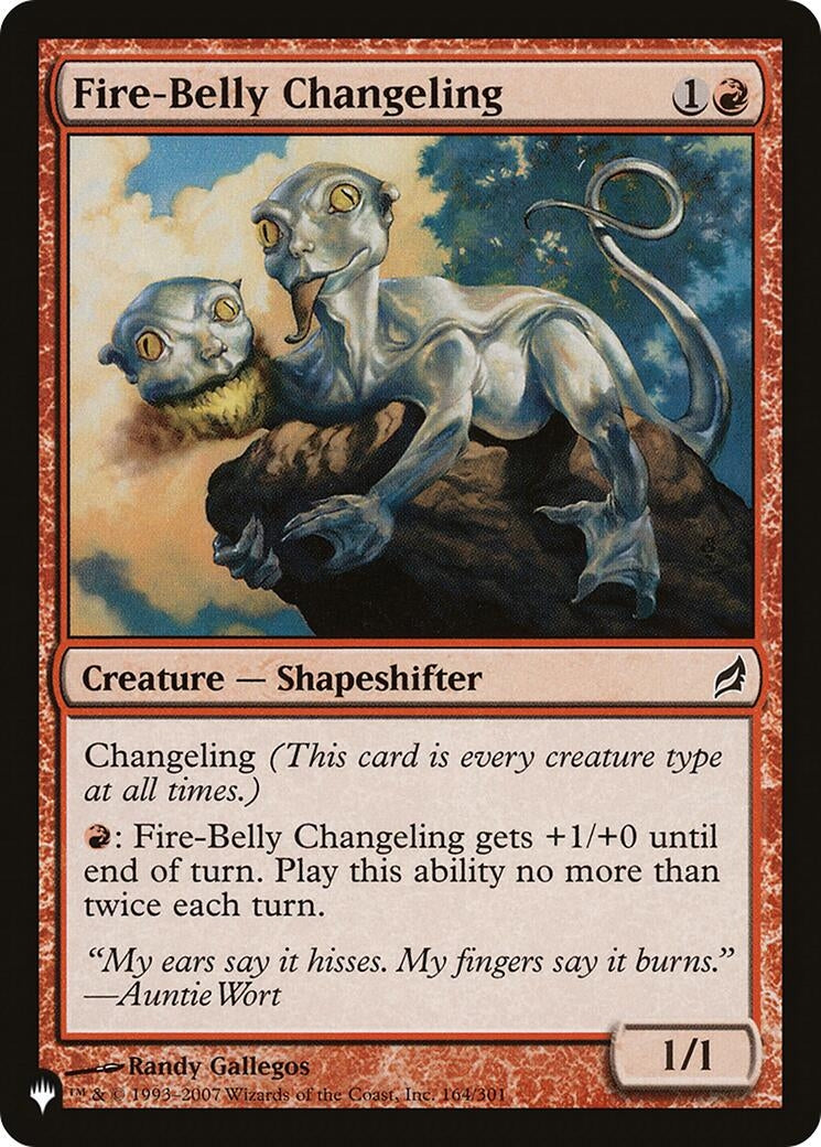 Image for Fire-Belly Changeling (The List Reprints) (164/301) - Magic: The Gathering