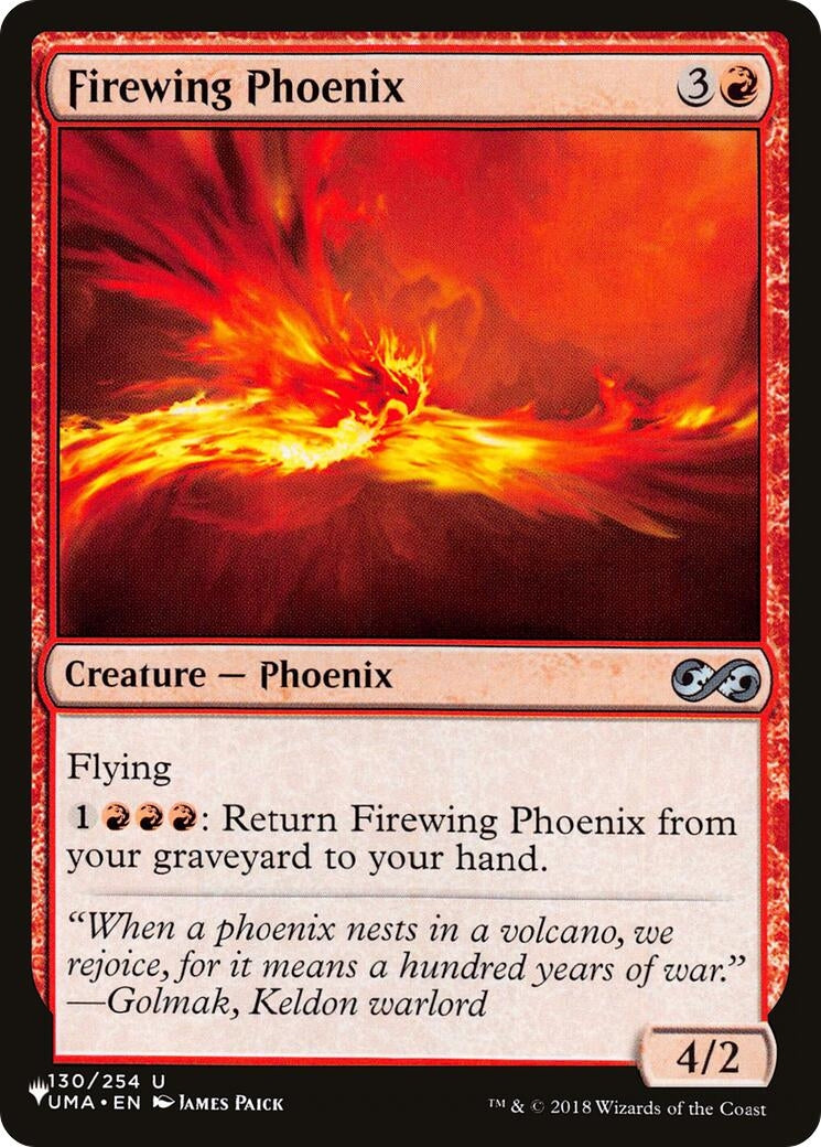 Image for Firewing Phoenix (The List Reprints) (130/254) - Magic: The Gathering