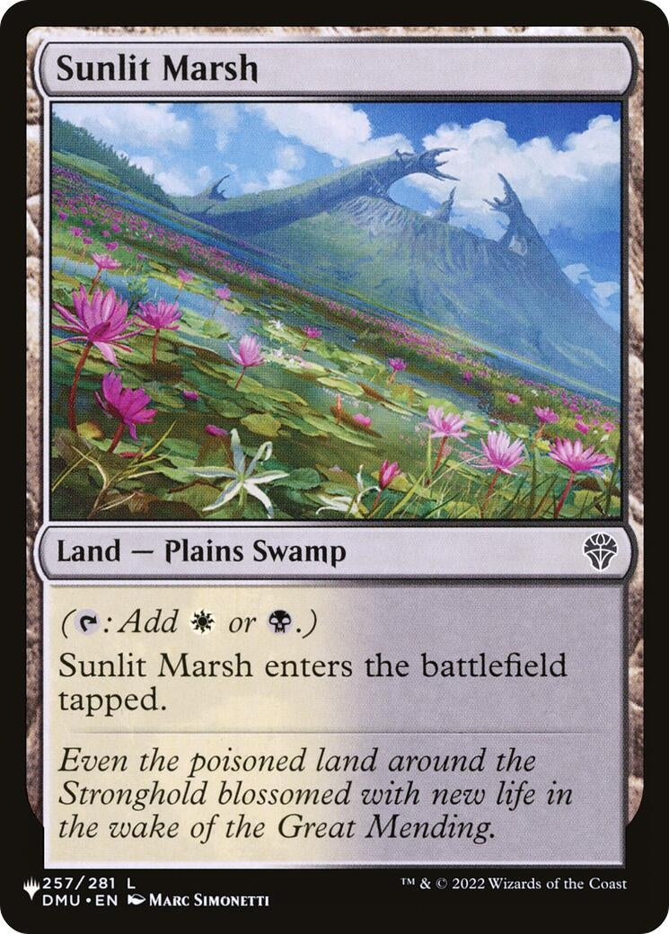 Image for Sunlit Marsh (The List Reprints) (257/281) - Magic: The Gathering