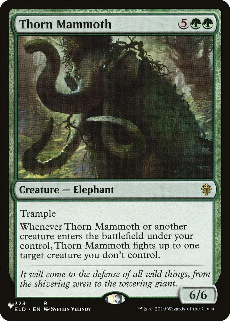 Image for Thorn Mammoth (The List Reprints) (323/269) - Magic: The Gathering