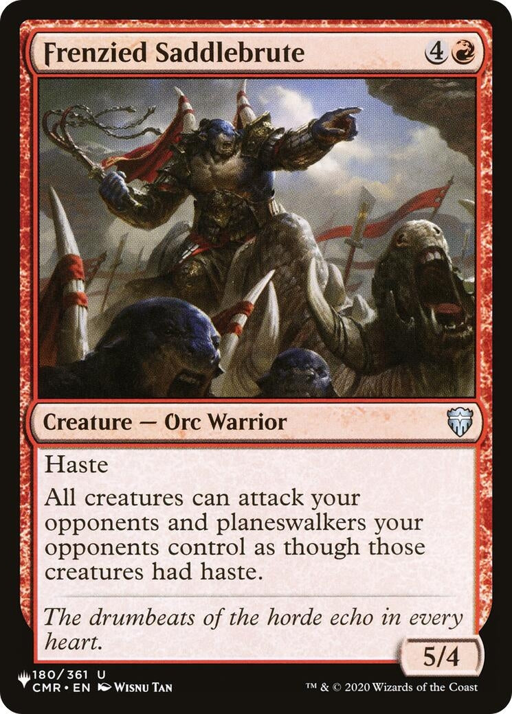 Image for Frenzied Saddlebrute (The List Reprints) (180/361) - Magic: The Gathering