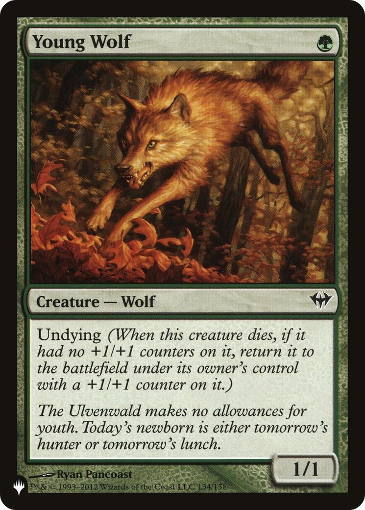 Image for Young Wolf (The List Reprints) (134/158) - Magic: The Gathering