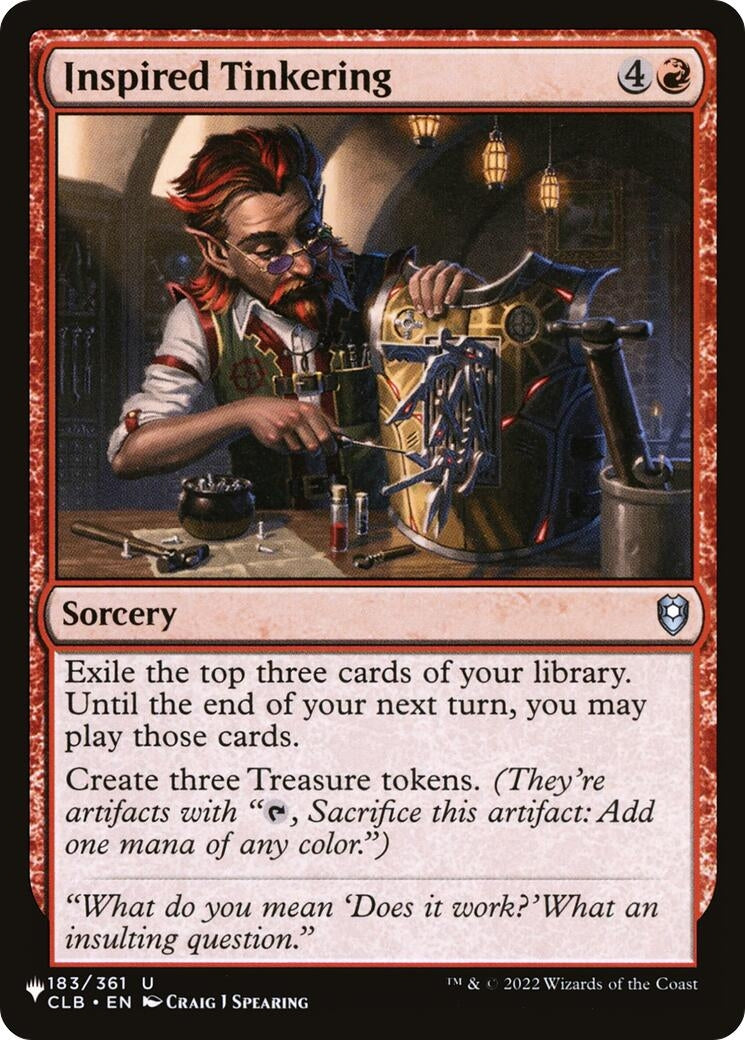 Image for Inspired Tinkering (The List Reprints) (183/361) - Magic: The Gathering