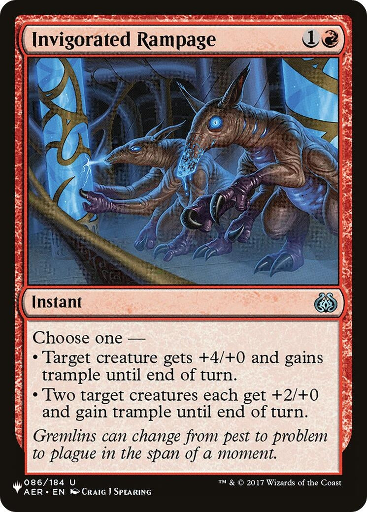 Image for Invigorated Rampage (The List Reprints) (086/184) - Magic: The Gathering