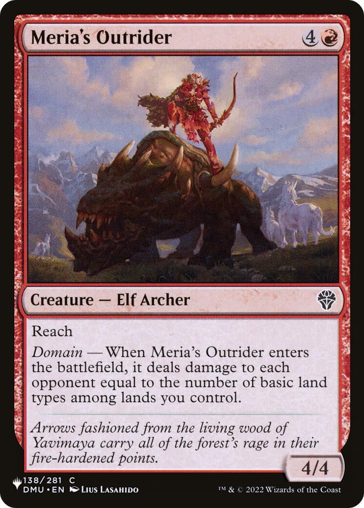 Image for Meria's Outrider (The List Reprints) (138/281) - Magic: The Gathering