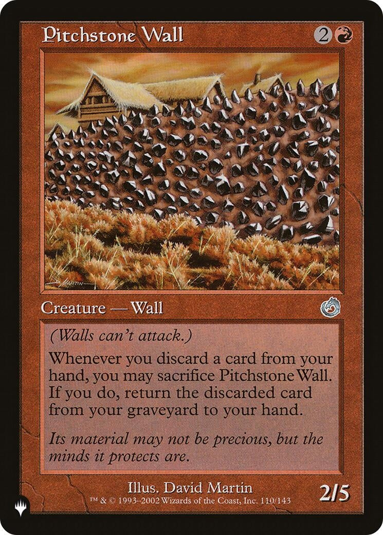 Image for Pitchstone Wall (The List Reprints) (110/143) - Magic: The Gathering