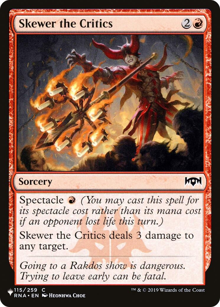 Image for Skewer the Critics (The List Reprints) (115/259) - Magic: The Gathering