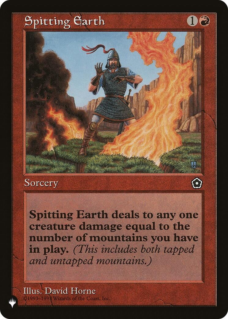 Image for Spitting Earth (The List Reprints) - Magic: The Gathering