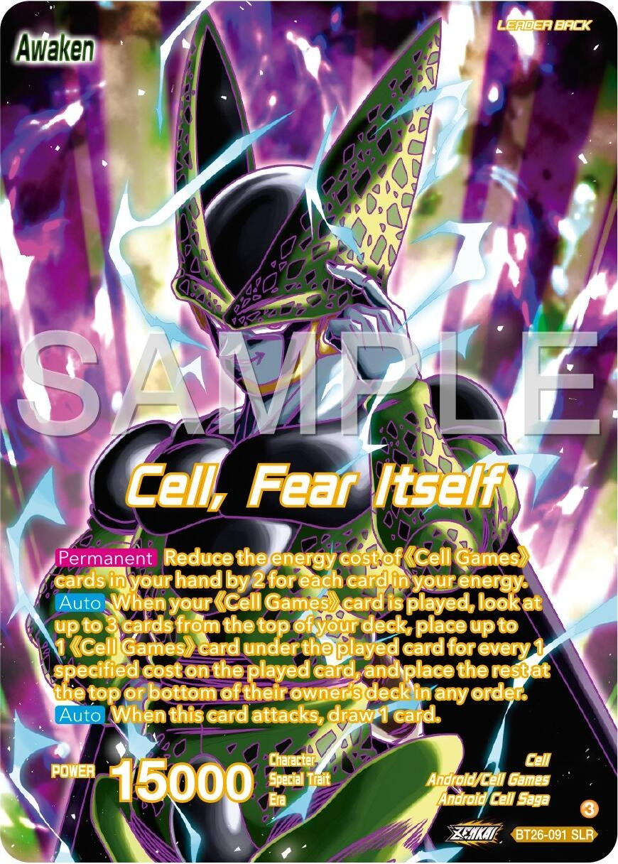 Image for Cell // Cell, Fear Itself (Alternate Art) (Ultimate Advent) (BT26-091) - Dragon Ball Super: Masters