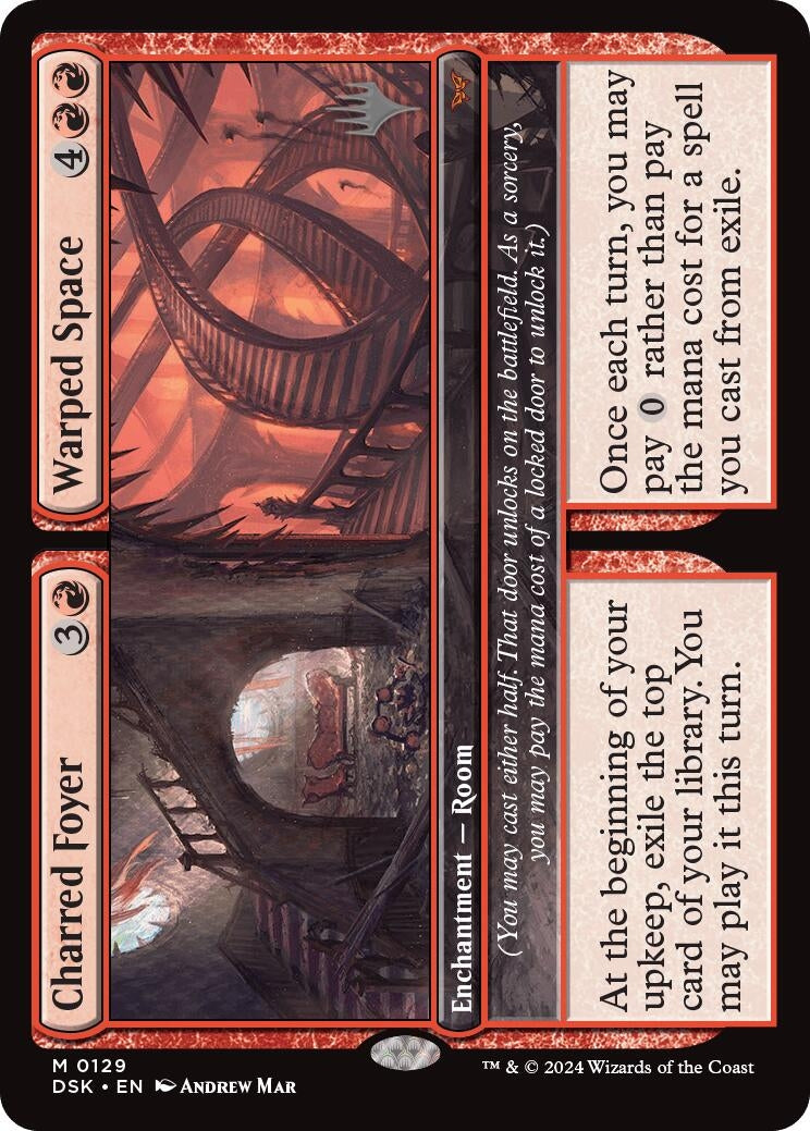 Image for Charred Foyer // Warped Space (Promo Pack: Duskmourn: House of Horror) (129) - Magic: The Gathering