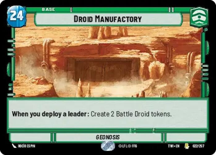Image for Droid Manufactory (Twilight of the Republic) (022/257) - Star Wars: Unlimited