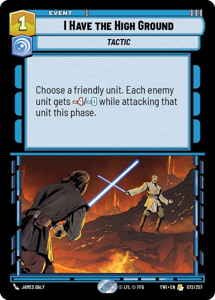 Image for I Have The High Ground (Twilight of the Republic) (072/257) - Star Wars: Unlimited