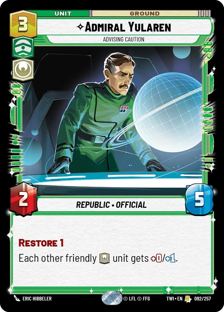 Image for Admiral Yularen - Advising Caution (Twilight of the Republic) (092/257) - Star Wars: Unlimited