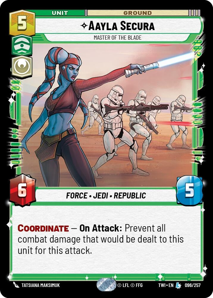 Image for Aayla Secura - Master of the Blade (Twilight of the Republic) (096/257) - Star Wars: Unlimited
