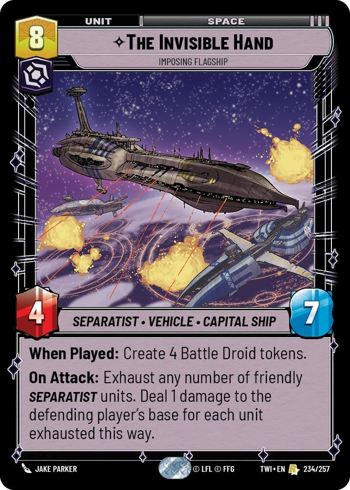 Image for The Invisible Hand - Imposing Flagship (Twilight of the Republic) (234/257) - Star Wars: Unlimited