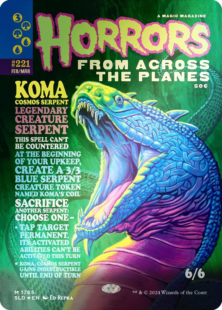 Image for Koma, Cosmos Serpent (Rainbow Foil) (Secret Lair Drop Series) (1765) - Magic: The Gathering