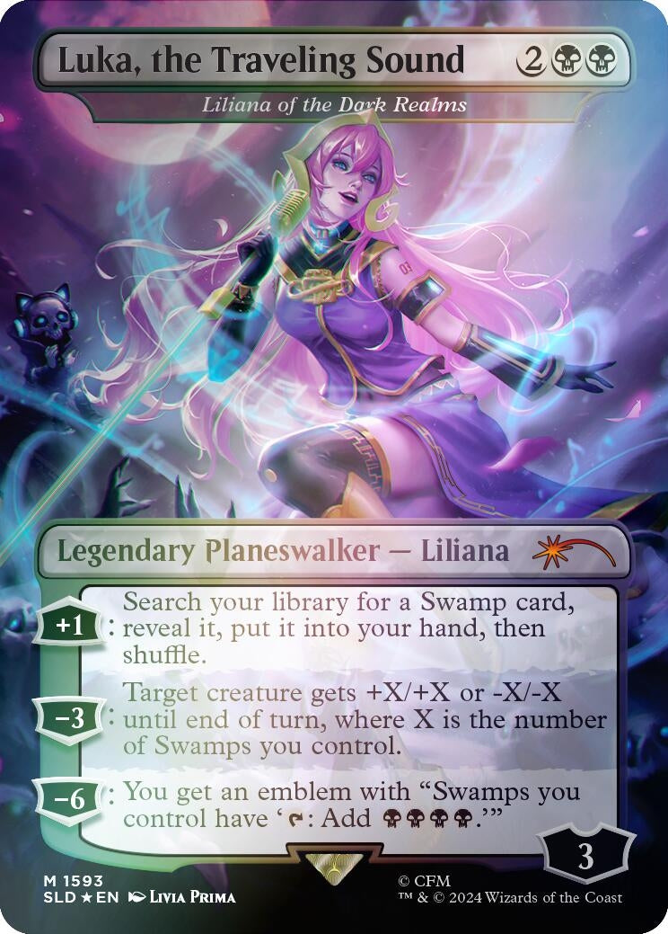 Image for Luka, the Traveling Sound - Liliana of the Dark Realms (Rainbow Foil) (Secret Lair Drop Series) (1593) - Magic: The Gathering