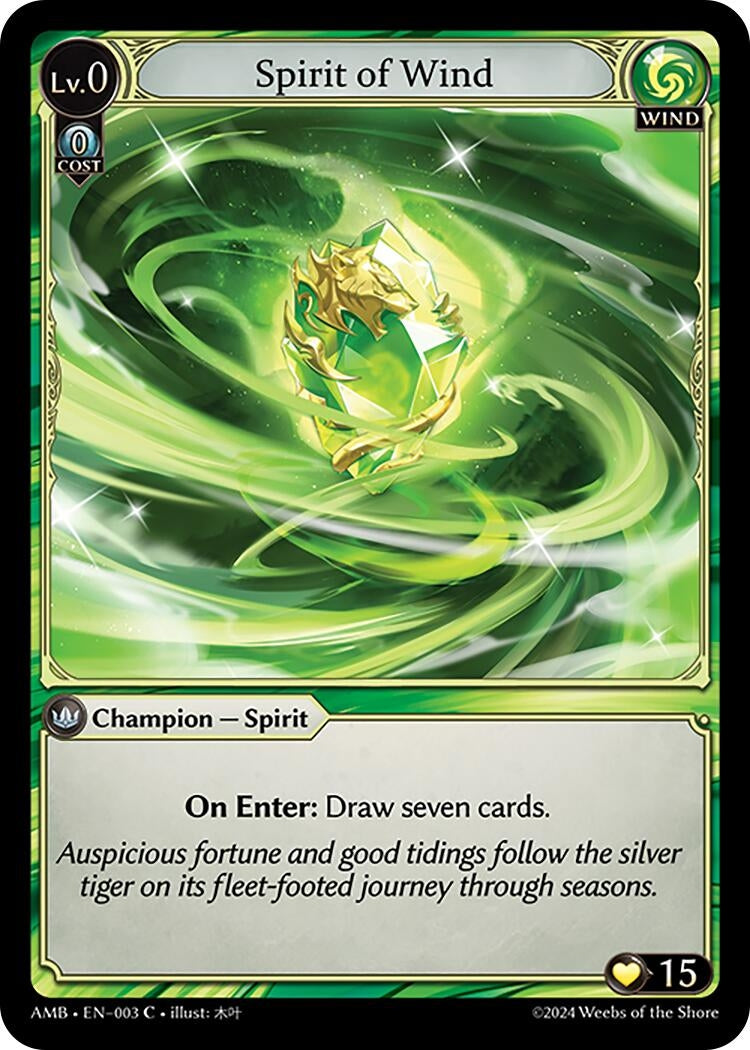 Image for Spirit of Wind (Mortal Ambition) (003) - Grand Archive TCG