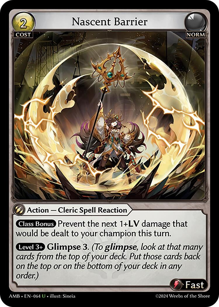 Image for Nascent Barrier (Mortal Ambition) (064) - Grand Archive TCG