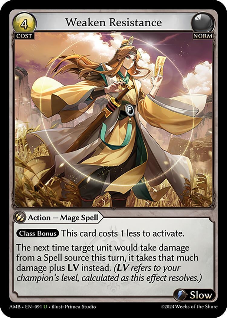 Image for Weaken Resistance (Mortal Ambition) (091) - Grand Archive TCG