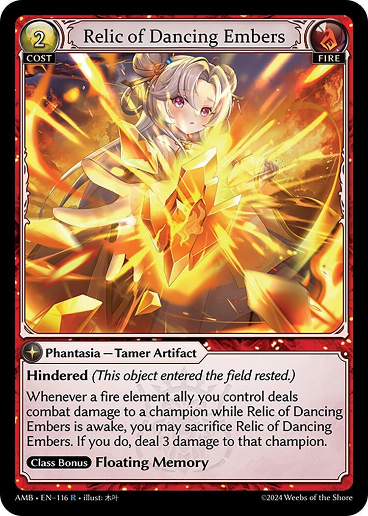 Image for Relic of Dancing Embers (Mortal Ambition) (116) - Grand Archive TCG